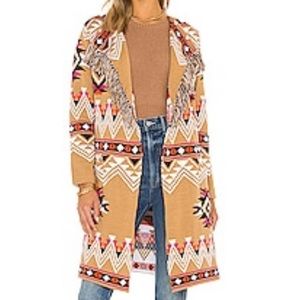 Cotton Blend Open Front Duster
